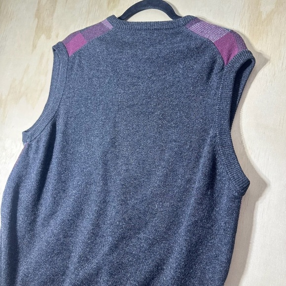 Vintage Jonathan Bach Sweater Vest 100% Pure Lambs Wool Men’s Size 42 - Picture 9 of 9